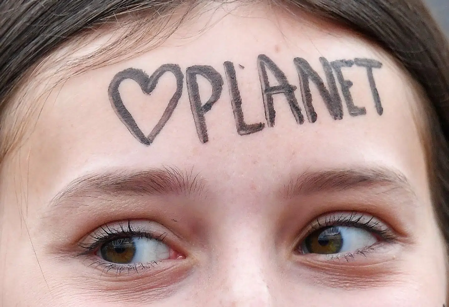 Teenager til klimademonstration. Arkivfoto.