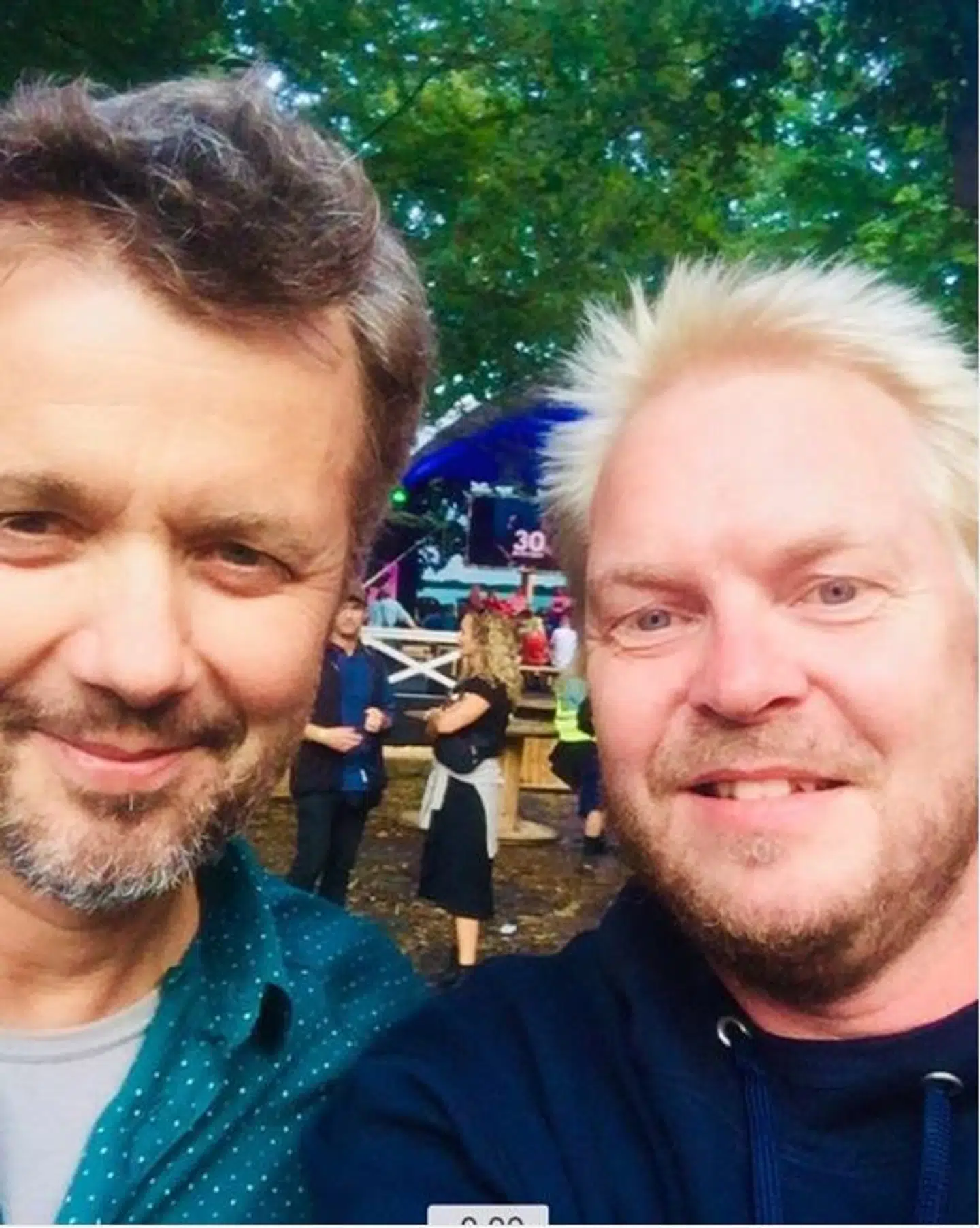 Rune Majland og kronprins Frederik på Smukfest 2019.