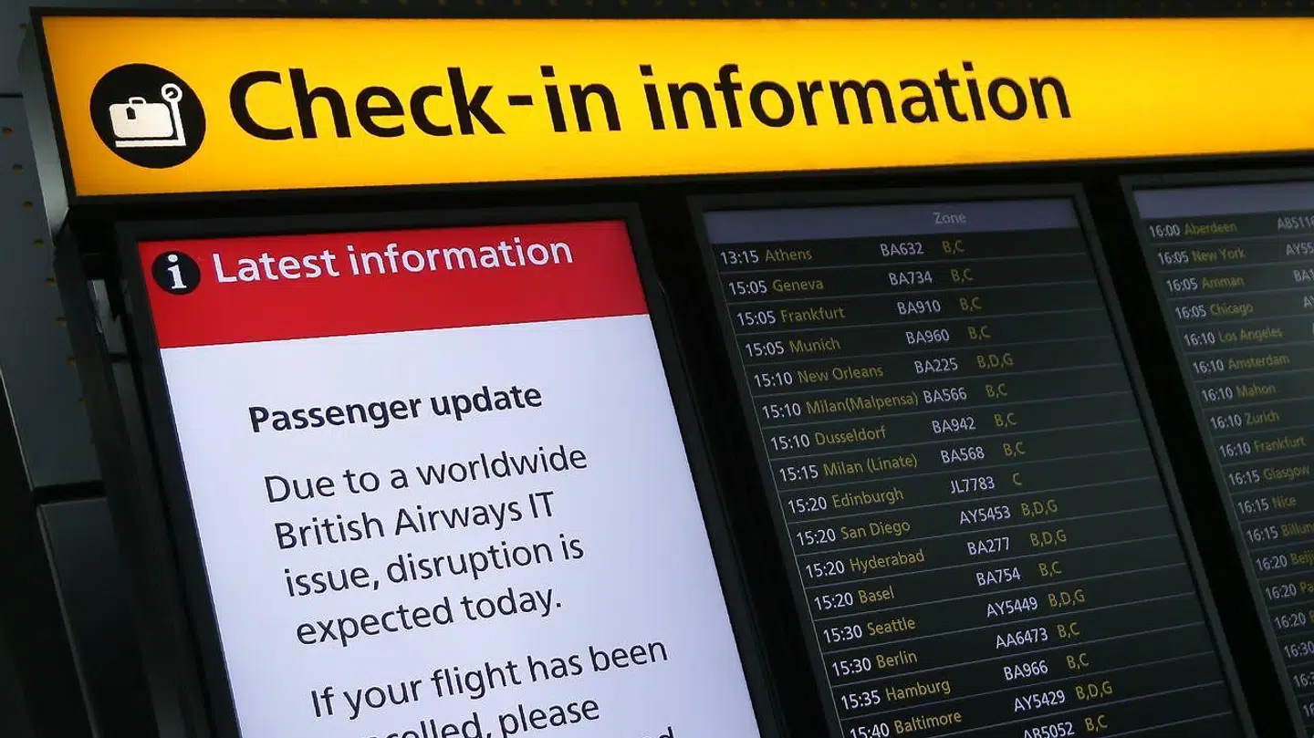 Skulle man ud og flyve med British Airways i dag, så er dette beskeden, man har mødt i lufthavnen.