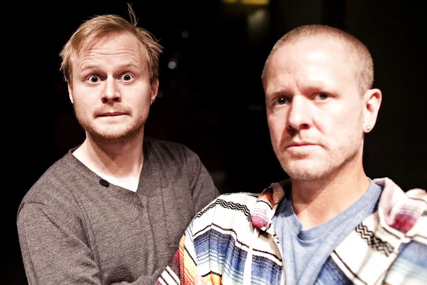 Jonatan Spang med Anders Matthesen. De to spillede i 2011 det ikoniske makkerpar Kjeld Petersen/Dirch Passer på Nørrebro Teater.