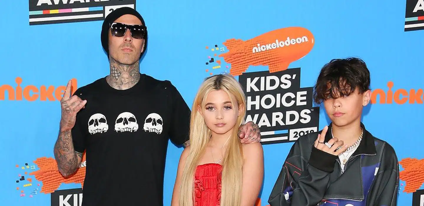 Travis Barker, datteren Alabama Barker og sønnen Landon Asher Barker.