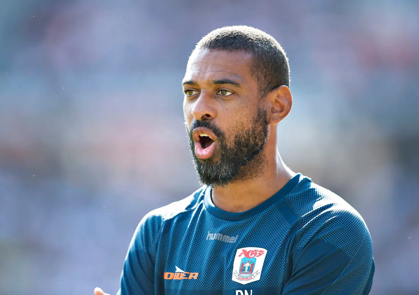 AGF's cheftræner David Nielsen i 3F Superligakampen mellem AGF og FC Midtjylland på Ceres Park i Aarhus , søndag den 28. juli 2019.