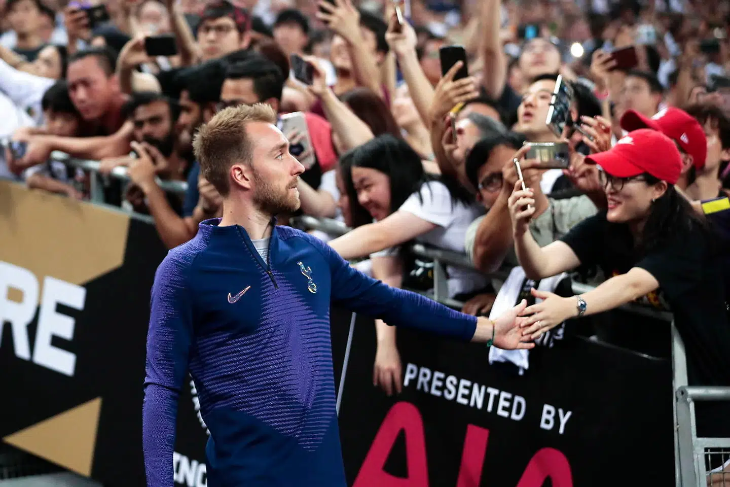 Christian Eriksen på preseason-tur i Asien med Tottenham.