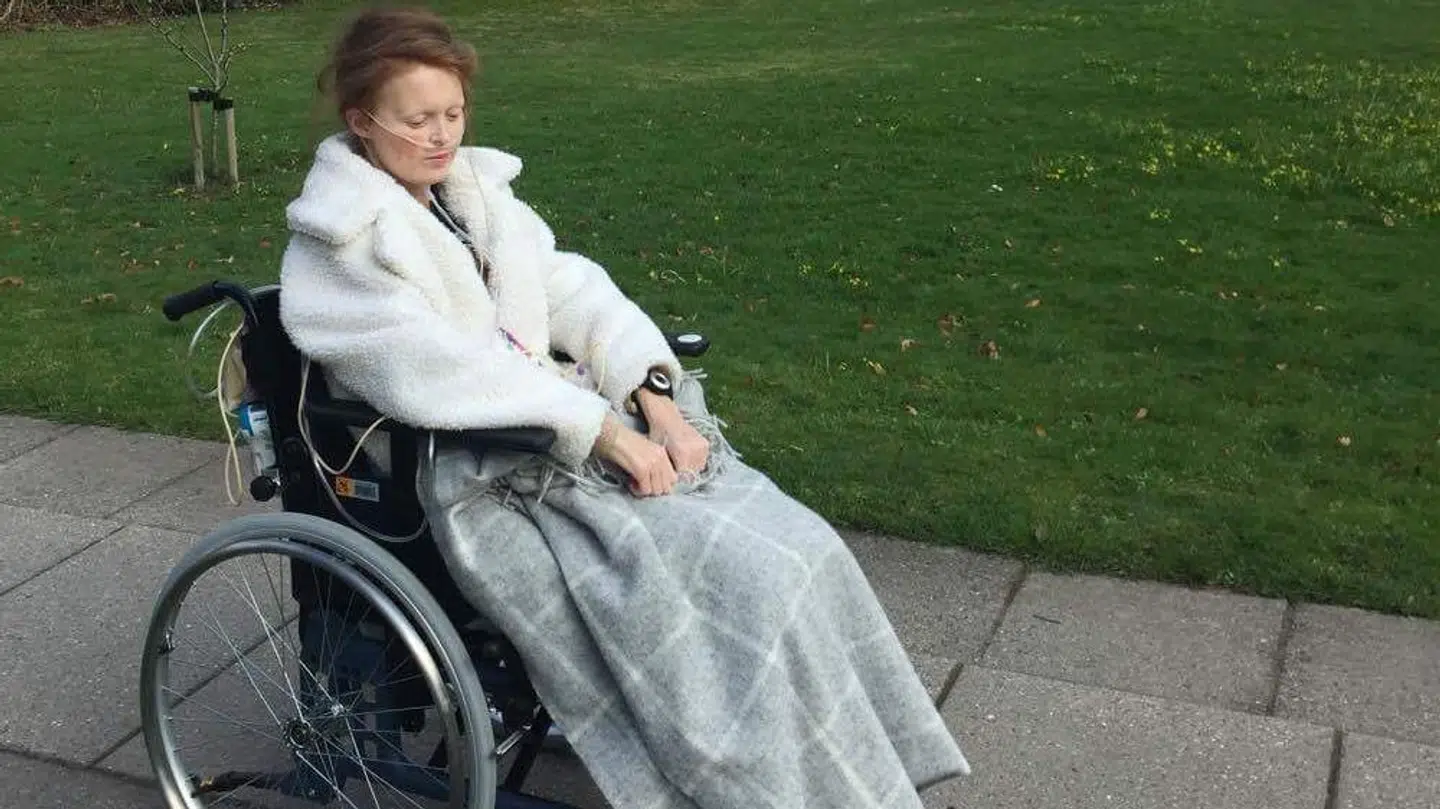 Cecilia Petersen har haft svært ved at trække vejret normalt det meste af sit liv. Foto: Privat.