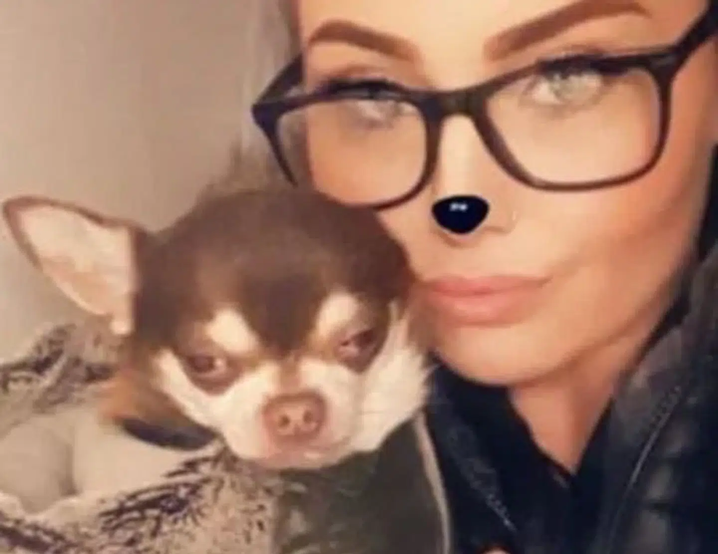 Becca Hill og chihuahuaen Gizmo.