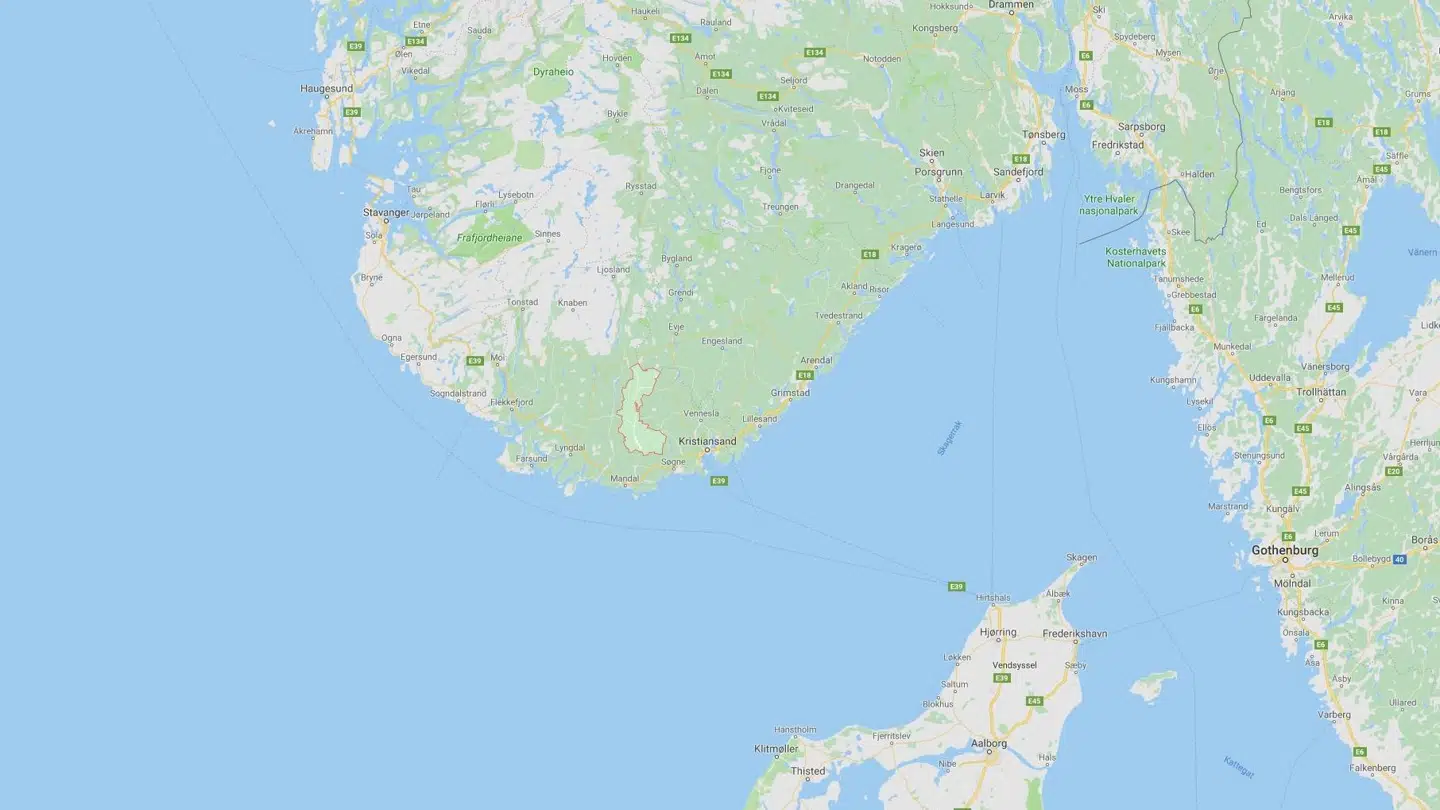 Marnardal Kommune i det sydlige Norge.