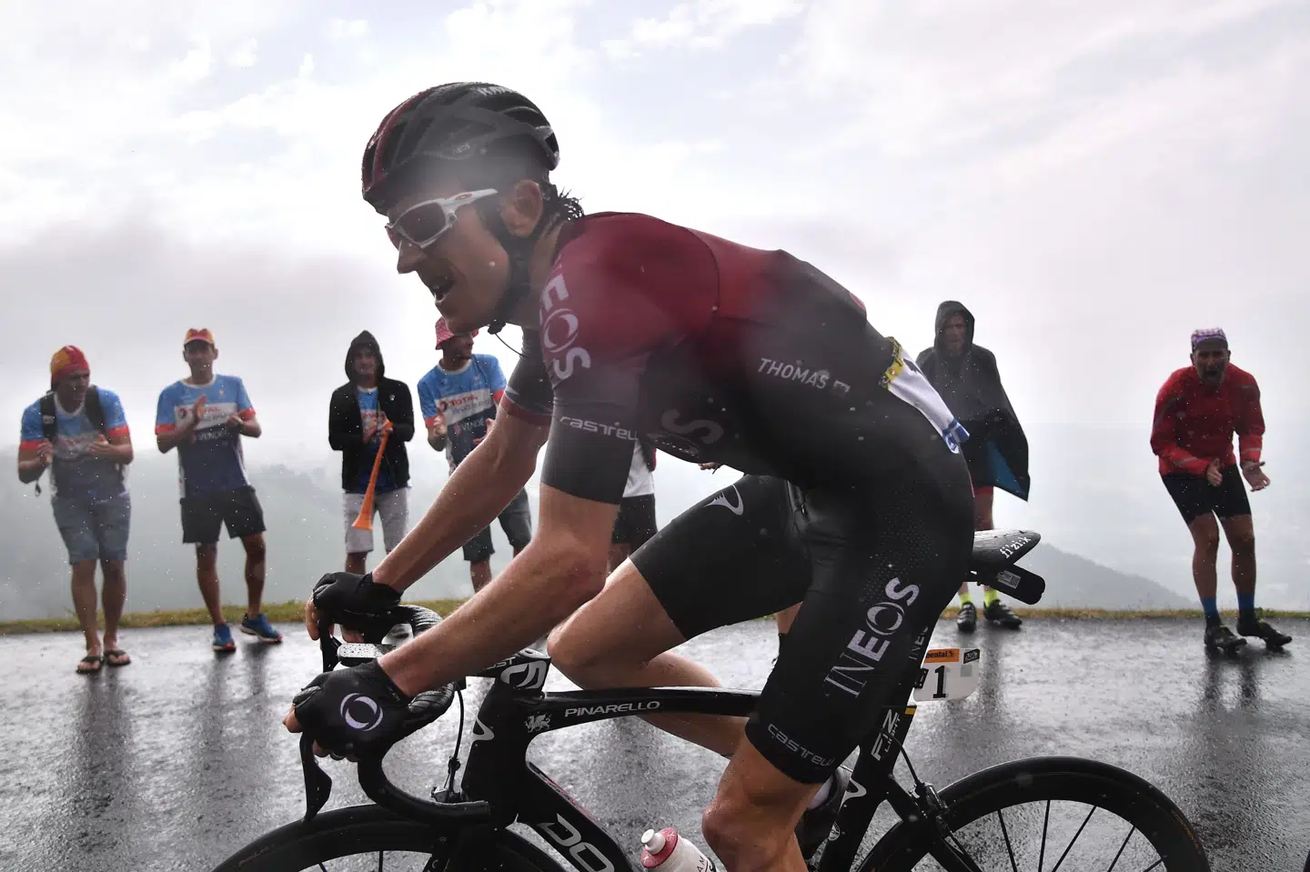 Geraint Thomas er ovenpå igen efter en besværlig lørdag. Marco Bertorello/Ritzau Scanpix