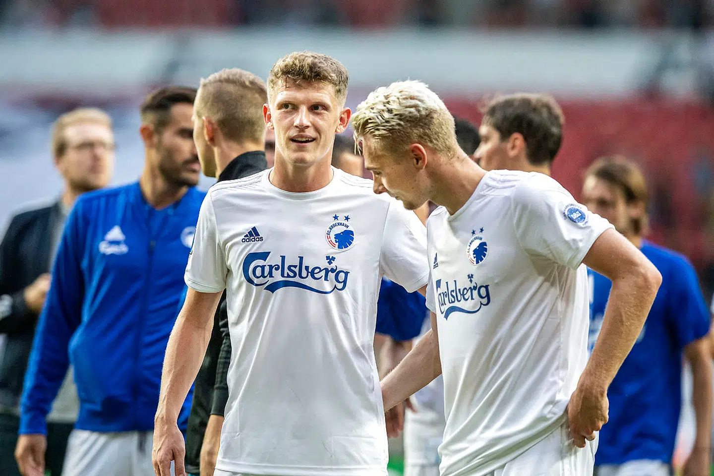 FC Københavns Jens Stage blev skiftet ind mod sine tidligere holdkammerater.