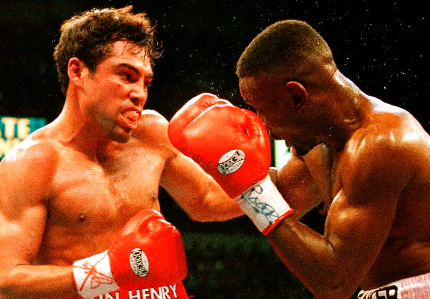 Pernell Whitaker i kamp mod Oscar De La Hoya (tv). Arkivfoto.