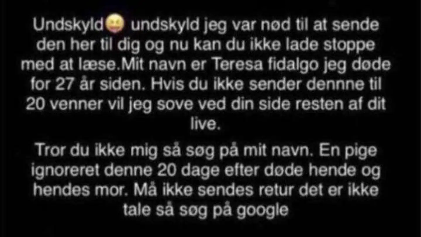 Beskeden bliver delt mellem unge i Danmark.