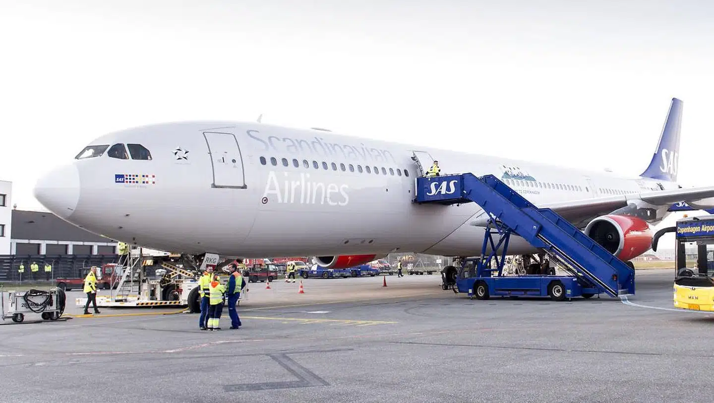 Arkiv. SAS-fly i Københavns Lufthavn.