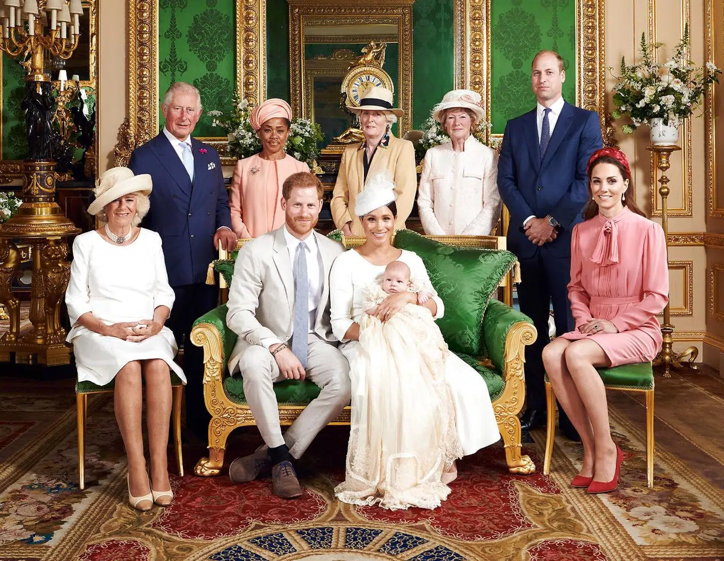 Det officielle foto fra den britiske dåb.