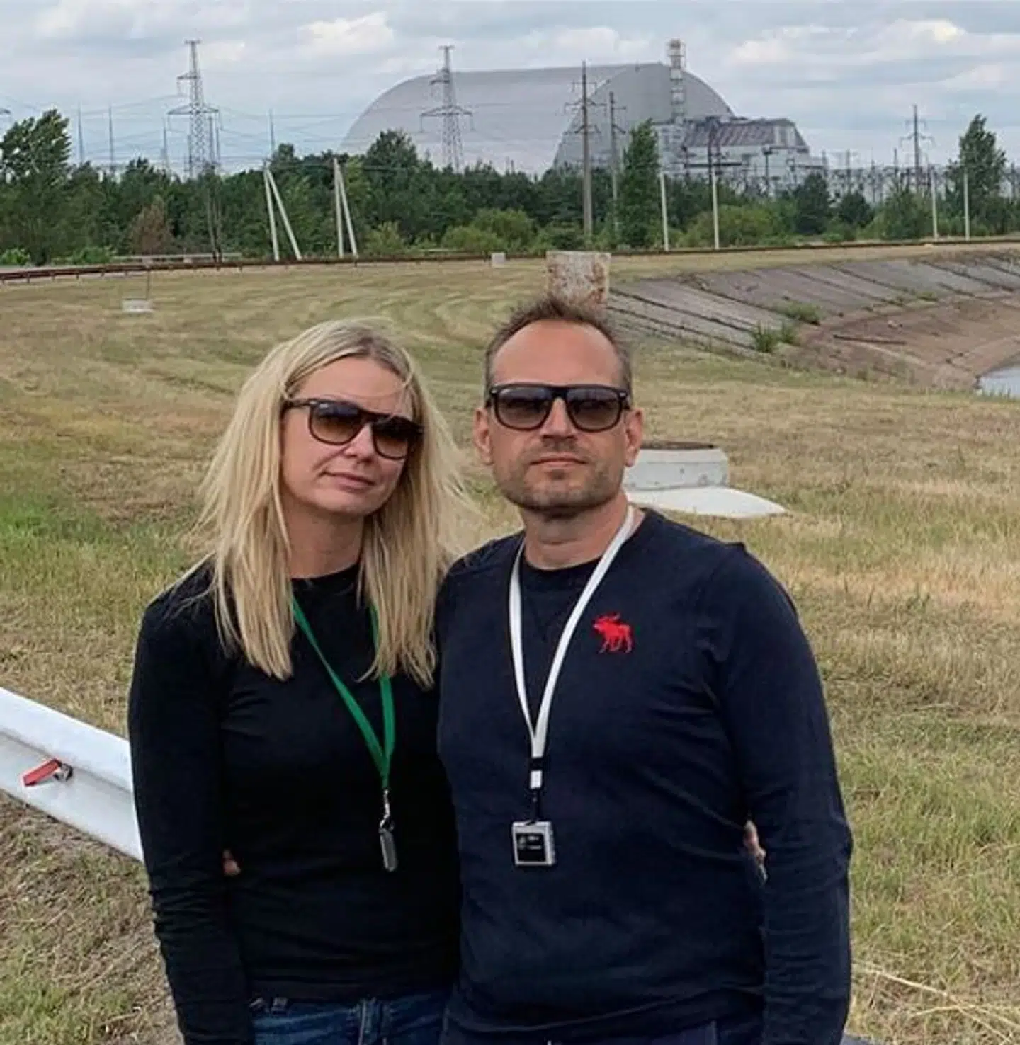 Martin Thorborg og kæresten, Jannie Buch, kom helt tæt på atomkraftværket i Tjernobyl. (Privatfoto)