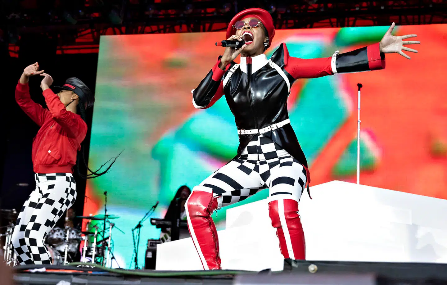 Roskilde Festival 2019. Den amerikanske sangerinde Janelle Monáe på Orange Scene under Roskilde Festival lørdag den 6. juli 2019. (Foto: Torben Christensen/Ritzau Scanpix)