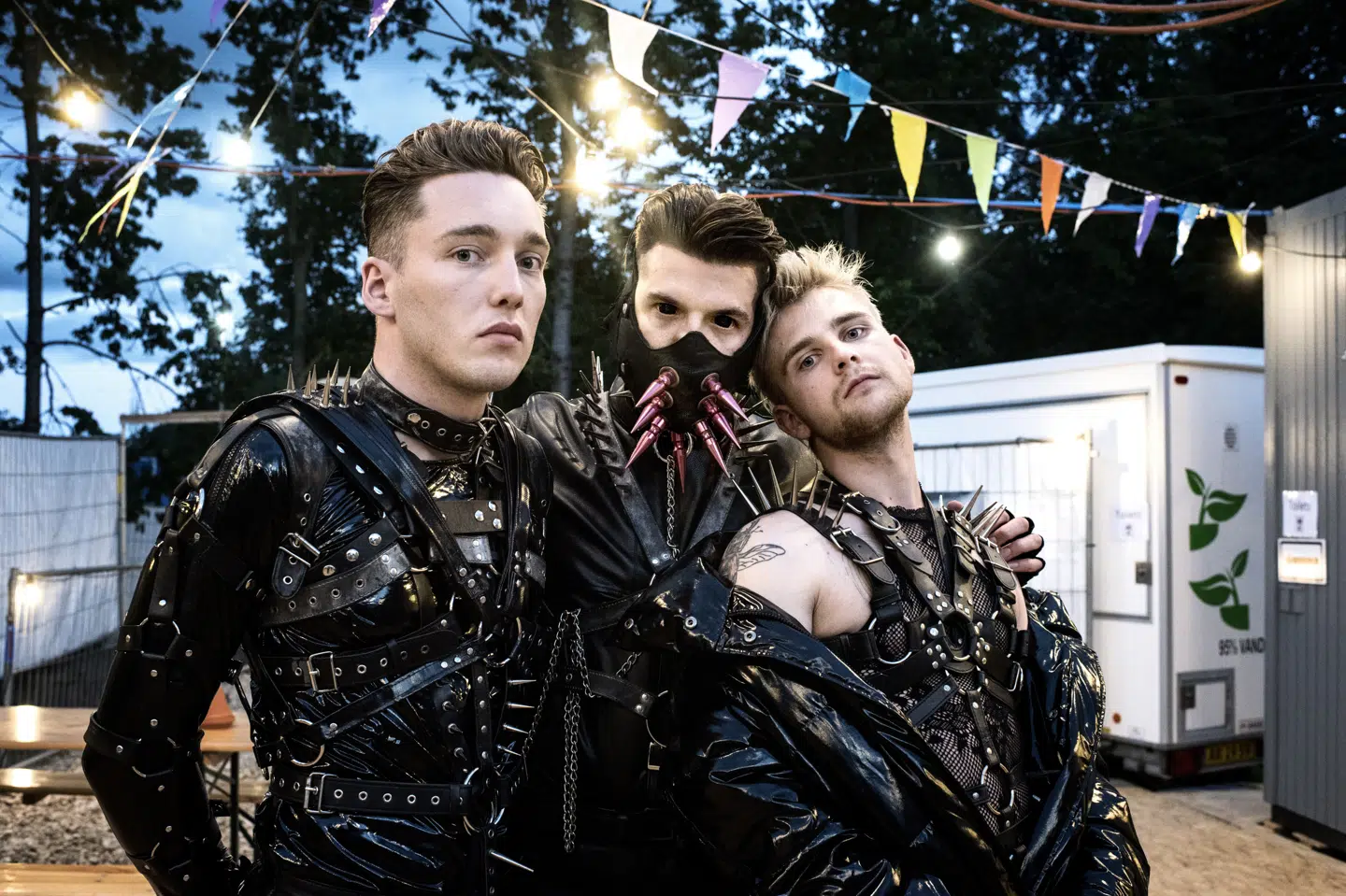 Bandet Hatari spillede onsdag aften på Roskilde Festival. Ida Guldbæk Arentsen/Ritzau Scanpix