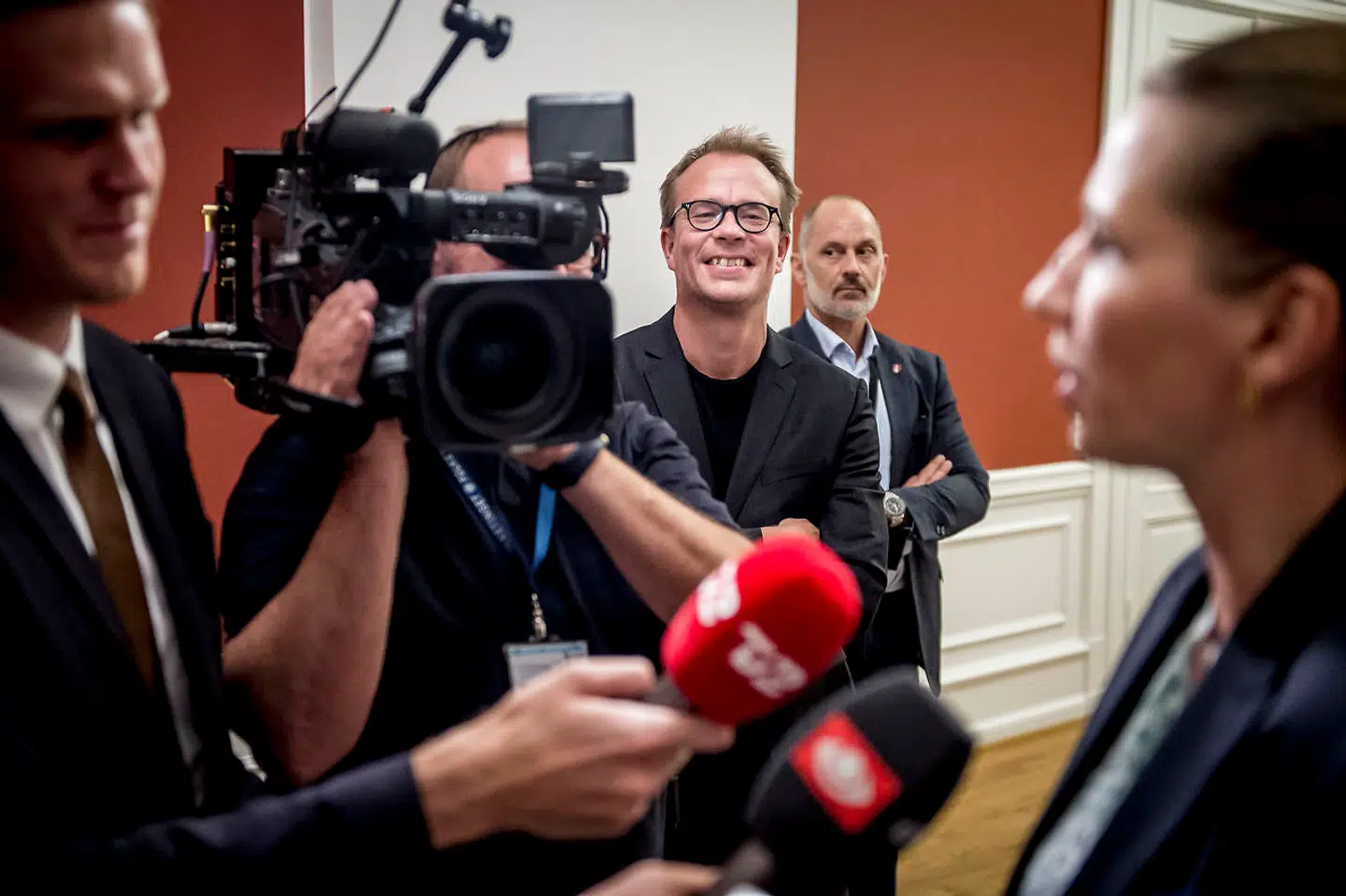 Arkiv: Martin Rossen, som man oftest ser ham på Christiansborg: Ganske få skridt fra Mette Frederiksen (S).