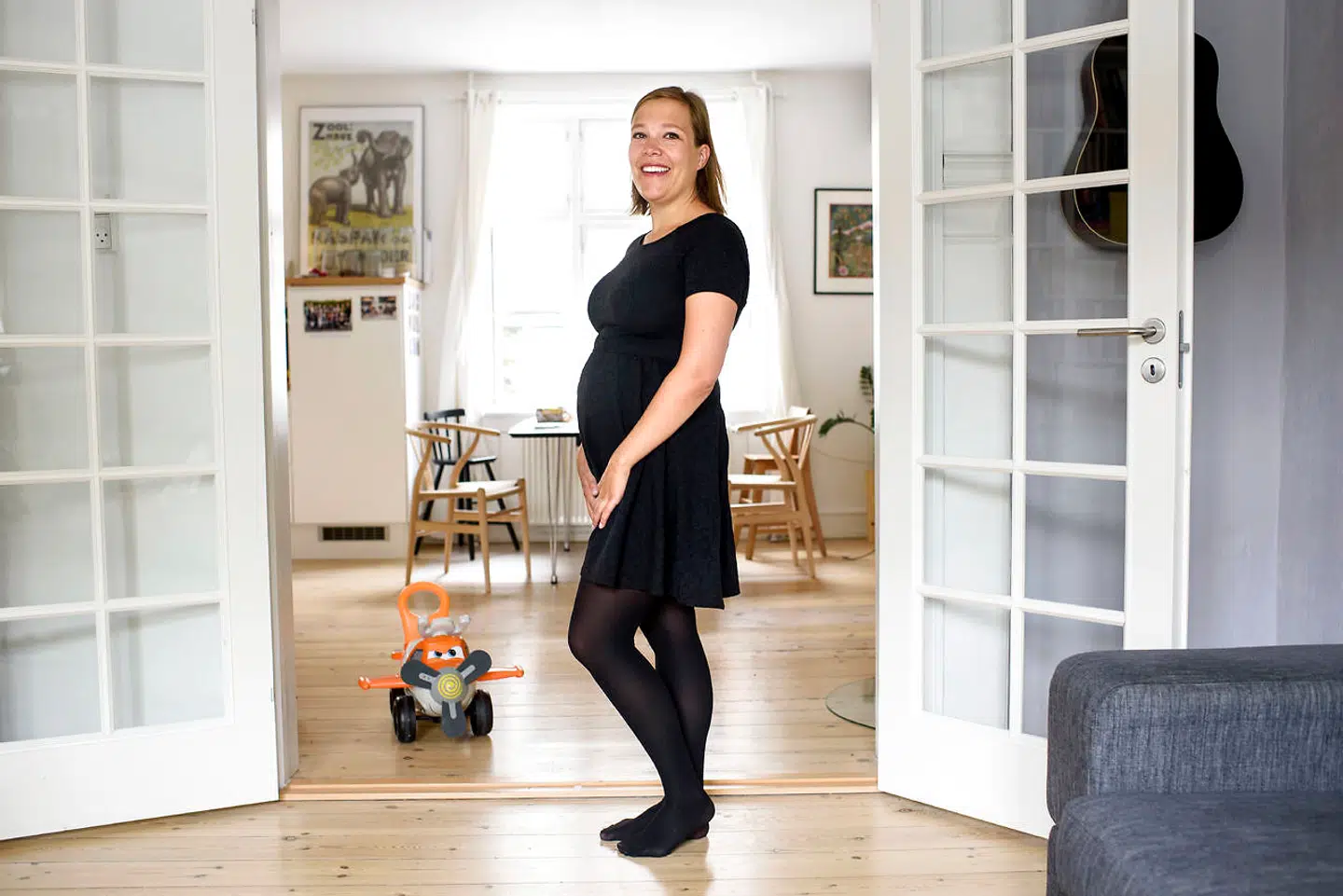 Astrid Krag, da hun ventede sit tredje barn i 2015.