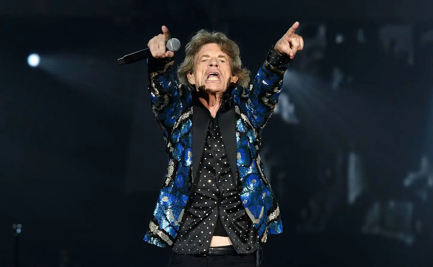 Mick Jagger før operationen. Her spiller Rolling Stones foran 60.000 fans i Tyskland i 2017.