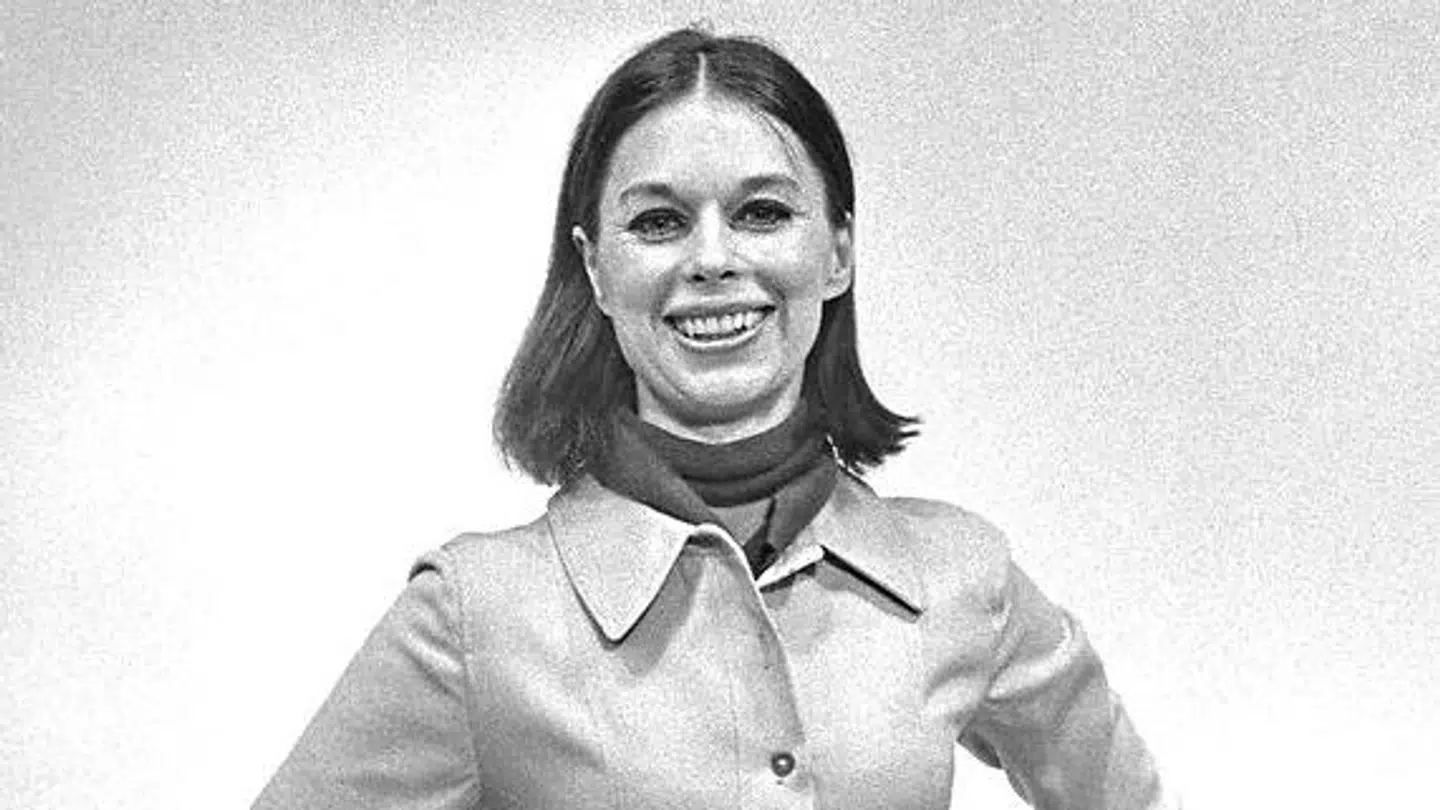 Den nu afdøde svenske modeskaber Gunilla Ponten i eget design (1969).