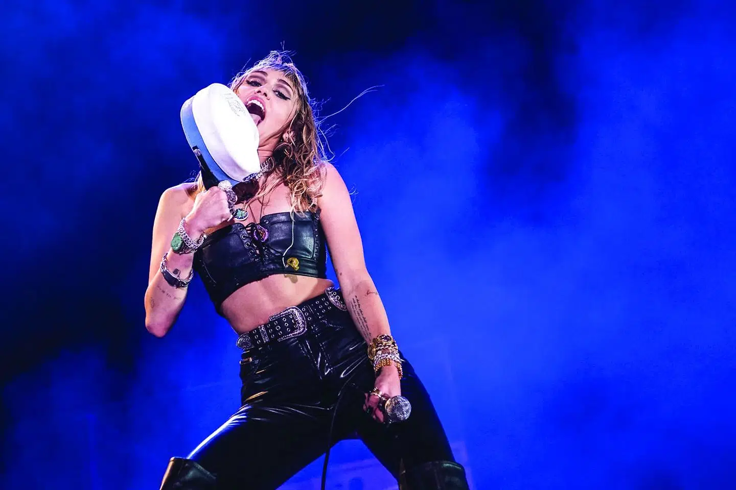 Verdensstjernen, Miley Cyrus, festede på Rød Scene omkring midnat på Tinderbox fredag den 28. juni 2019. BT og For Denmark only.. (Foto: Helle Arensbak/Ritzau Scanpix)