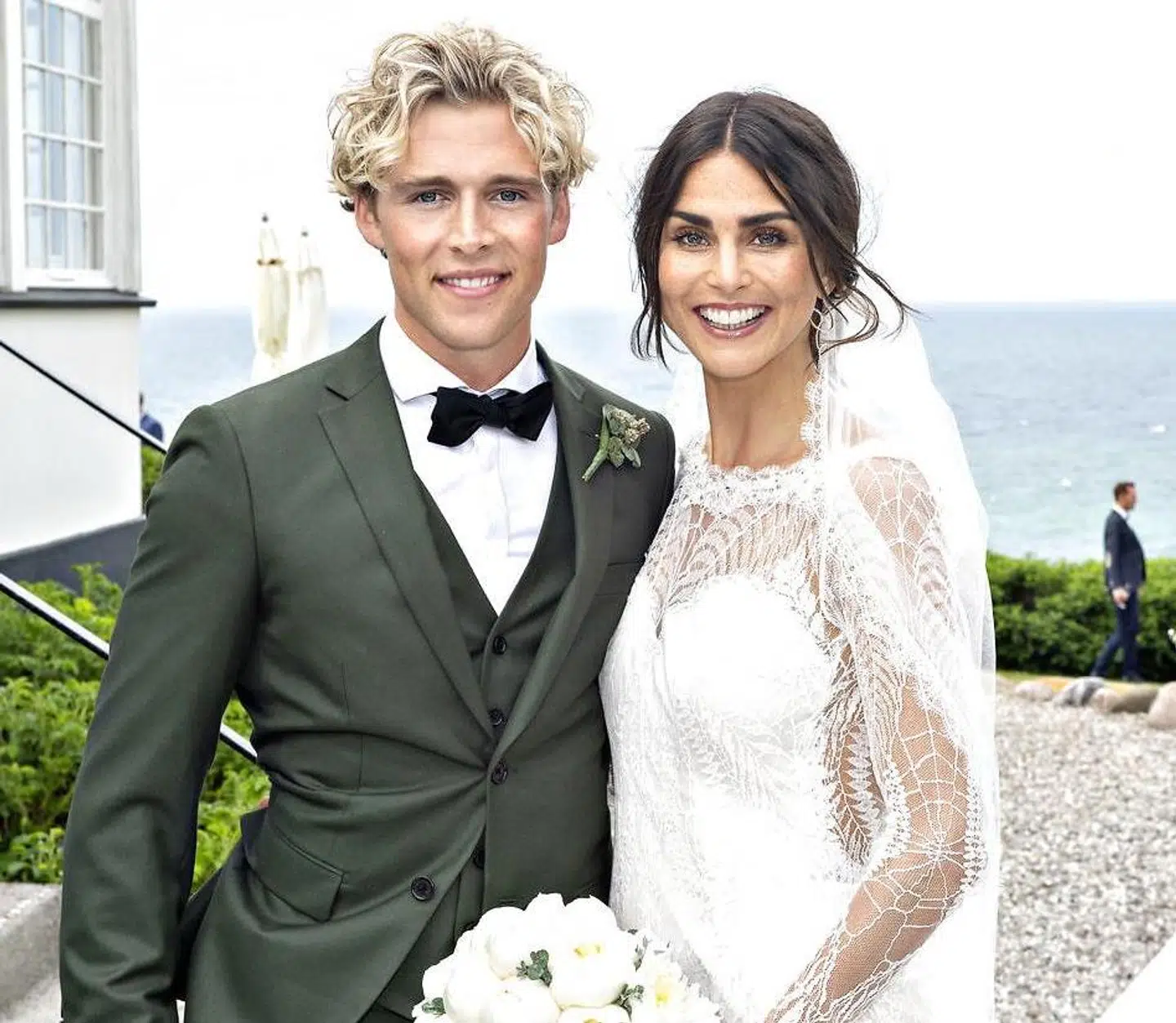 Cecilie Haugaard med husbonden Christopher.