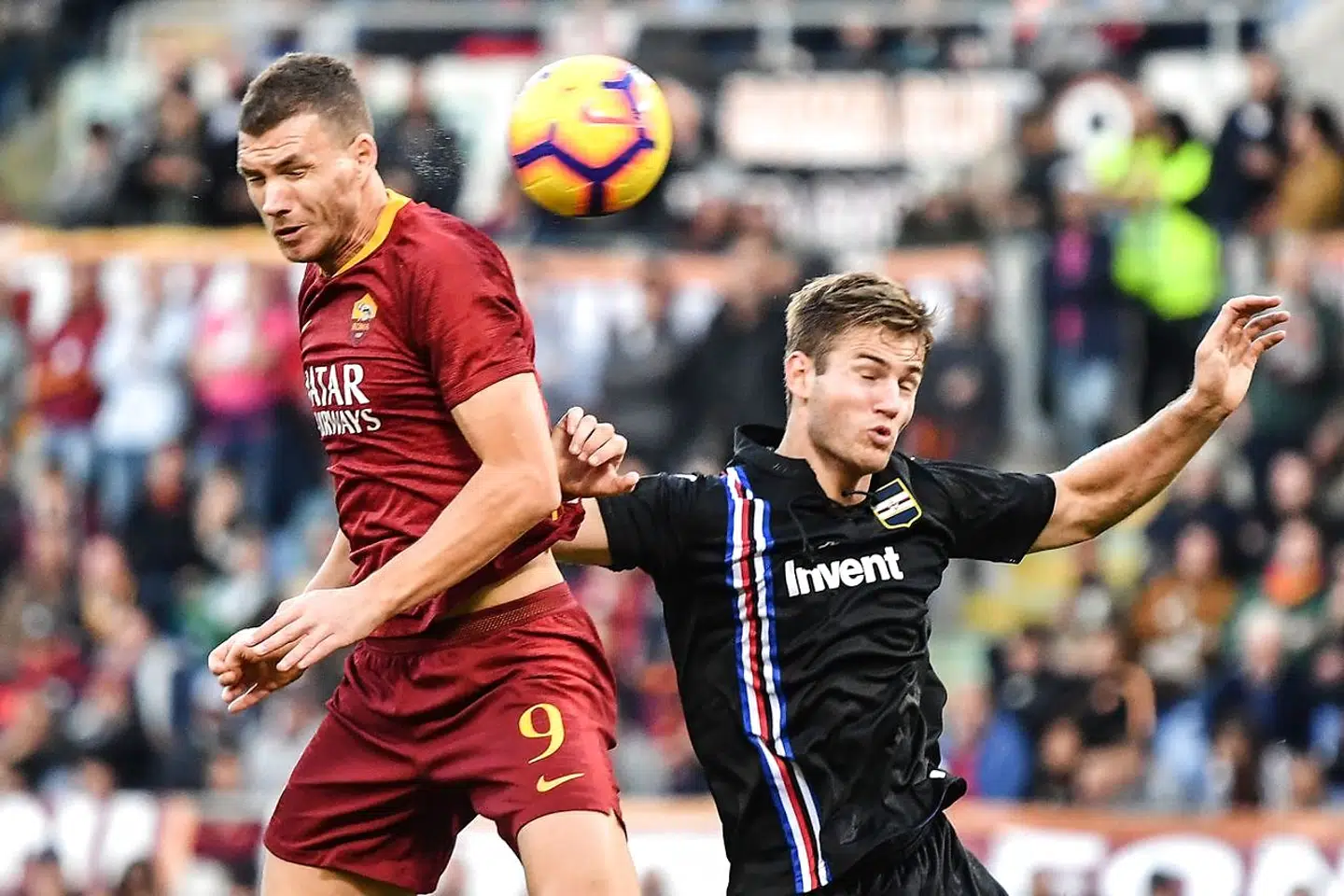 Edin Dzeko og Joachim Andersen.