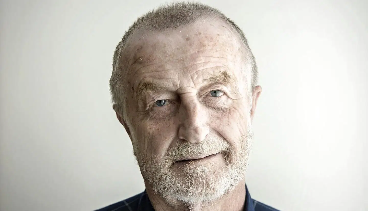 Den 70-årige Lars Larsen fotograferet i Jysks hovedsæde i april i år.