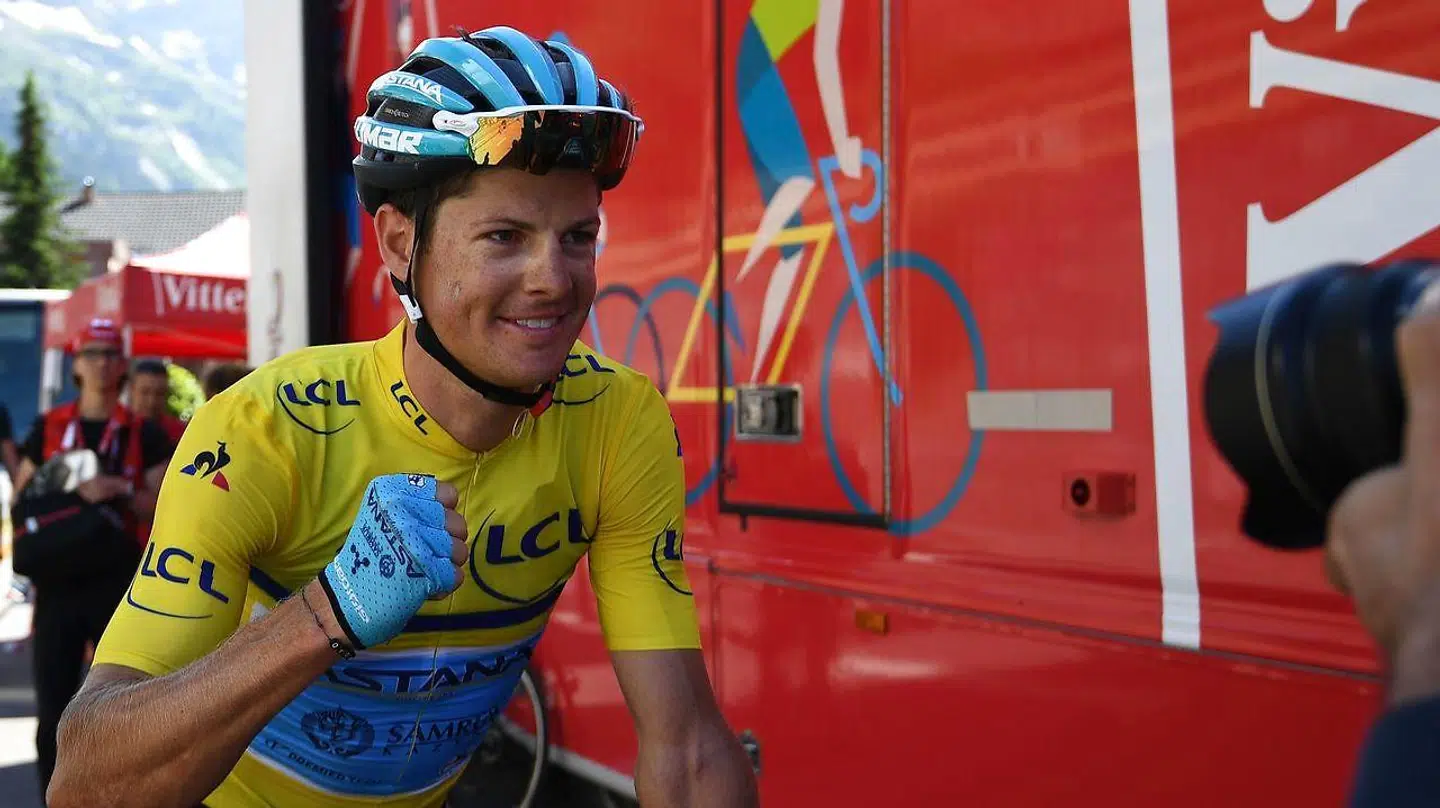 Jakob Fuglsang med knyttet næve til årets Critérium du Dauphiné.