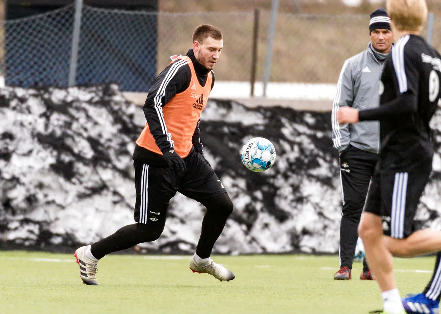 Bendtner på træningsbanen i Rosenborg.