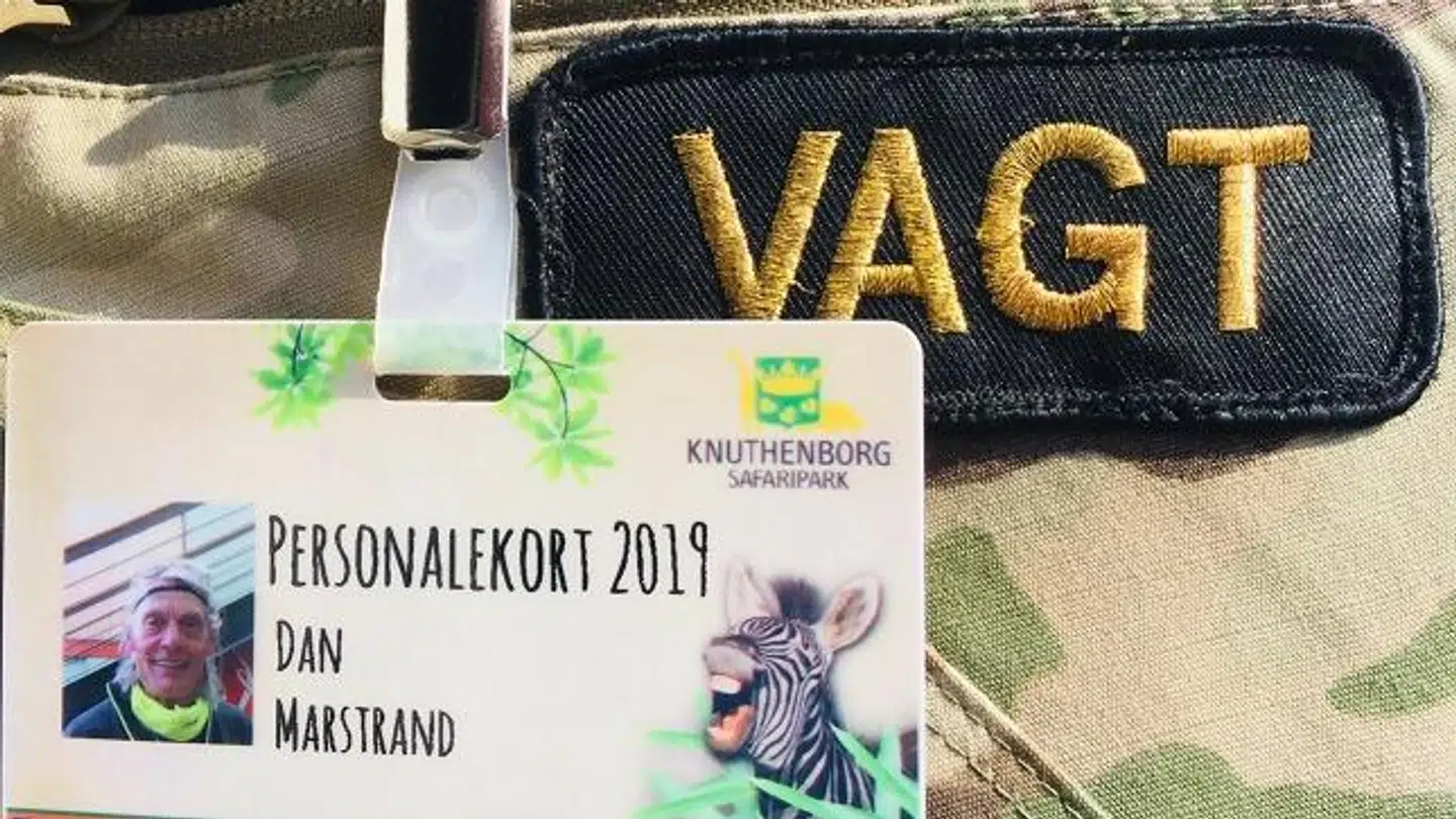 Dan Marstrands personalekort i Knuthenborg Safaripark.