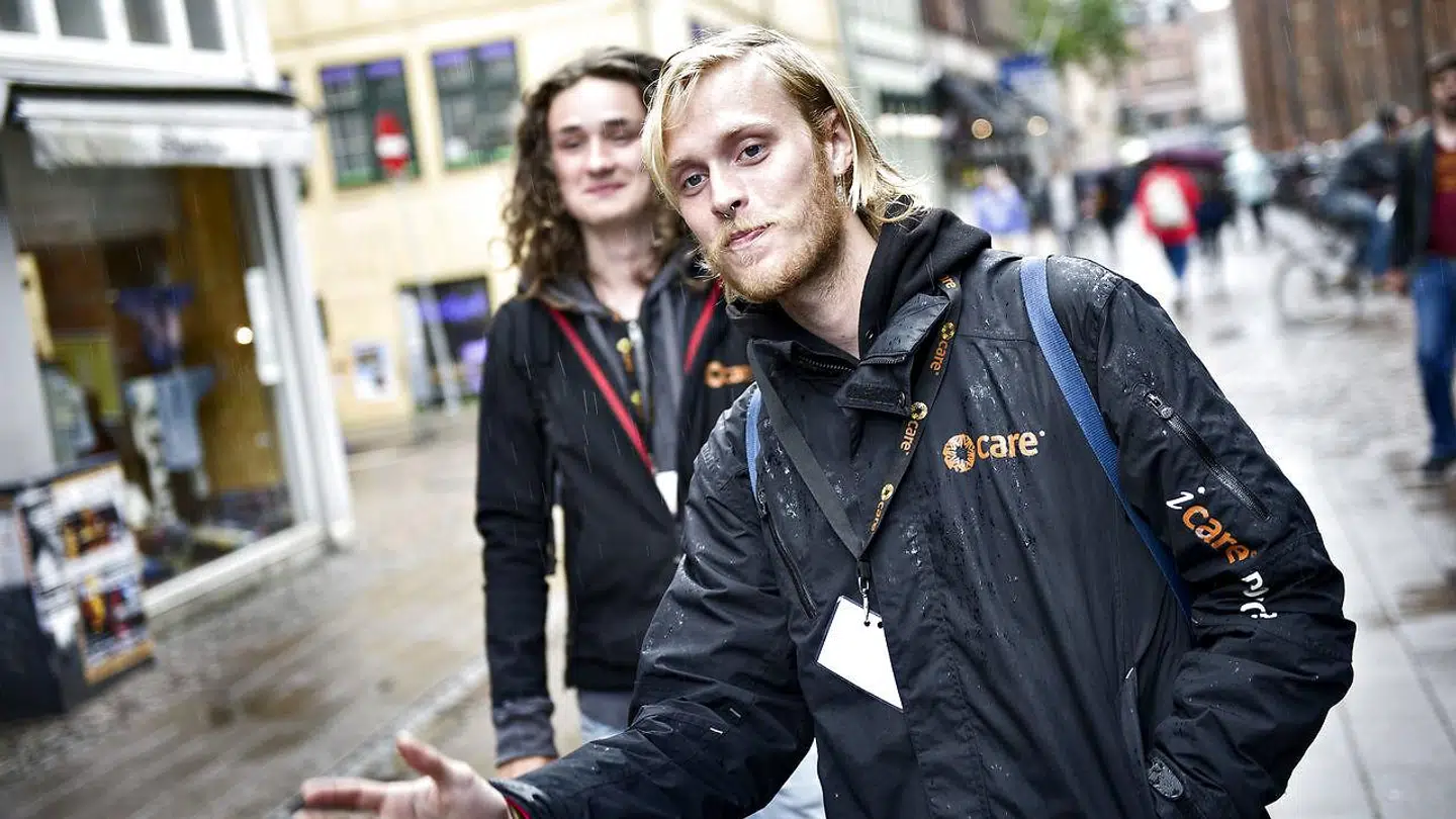 Gadehververe fra Care på gaden. Arkiv