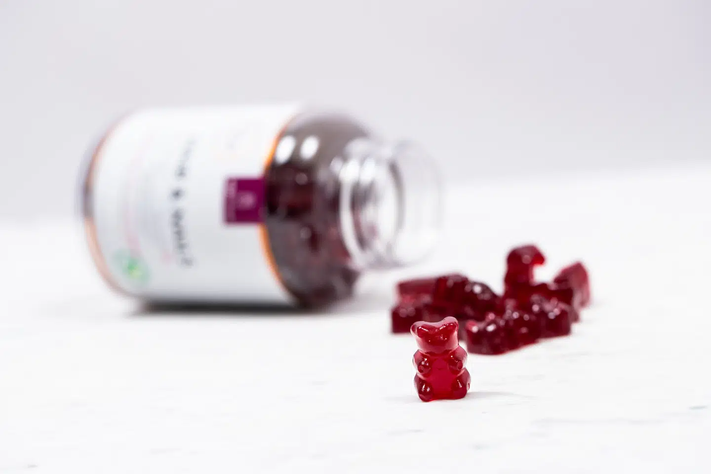 Vitaminvingummi med blåbærsmag. Vitaminerne er tilsat rørsukker. Pressefoto.