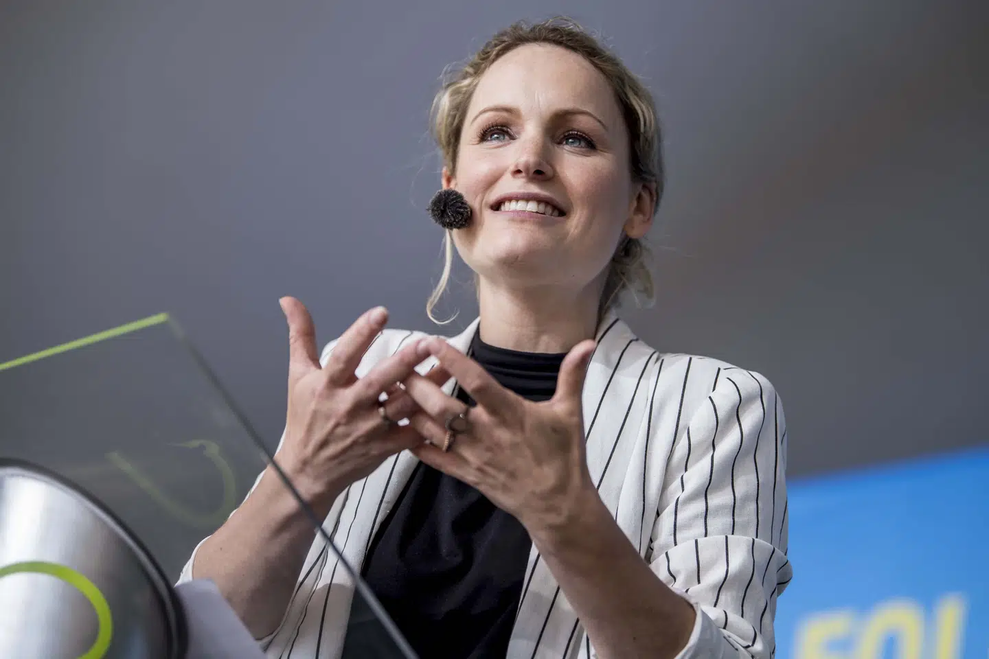 Enhedslistens Pernille Skipper var fredag på lynvisit ved Folkemødet på Bornholm. Weekenden byder på regeringsforhandlinger i København. Mads Claus Rasmussen/Ritzau Scanpix