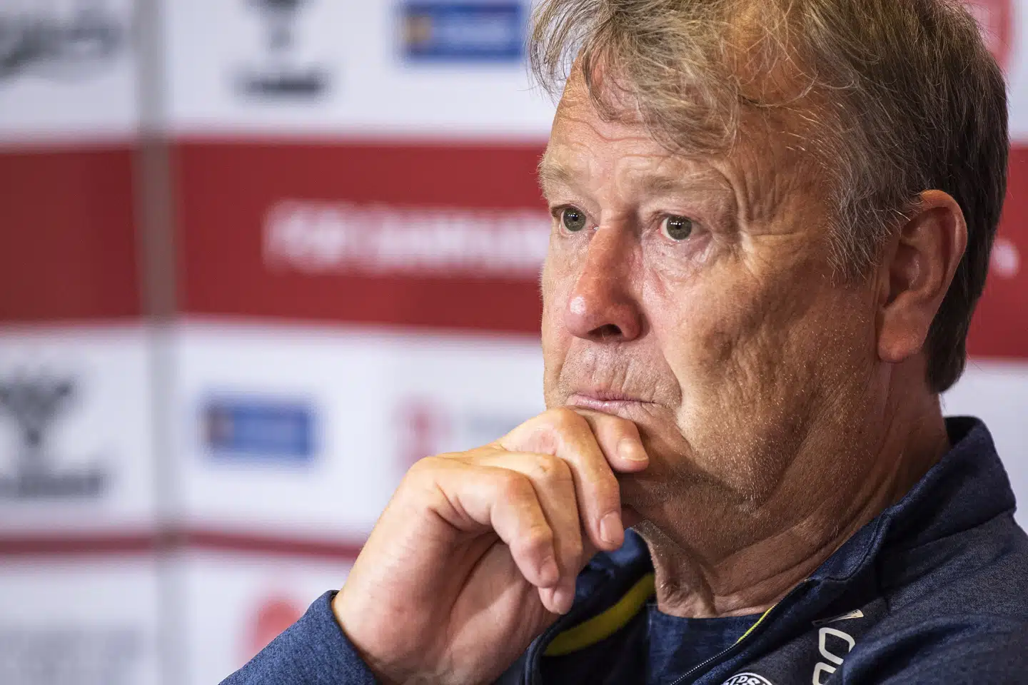 Landstræner Åge Hareide er træt af DBU's timing i forhold til onsdagens udmelding om fremtidens danske landstrænerduo. Lars Møller/Ritzau Scanpix