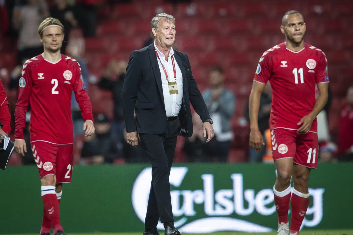 Åge Hareide og Danmark har nu hentet fem point i løbet af de første tre EM-kvalifikationskampe. Liselotte Sabroe/Ritzau Scanpix