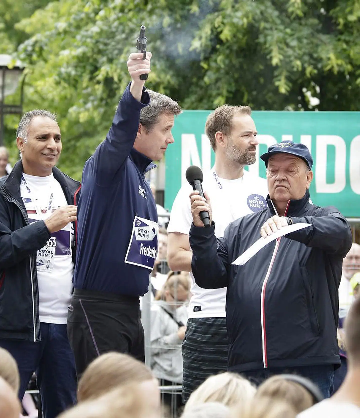 Kronprins Frederik, da han skød løbet i gang i Aarhus. (Foto: Bo Amstrup/Ritzau Scanpix)