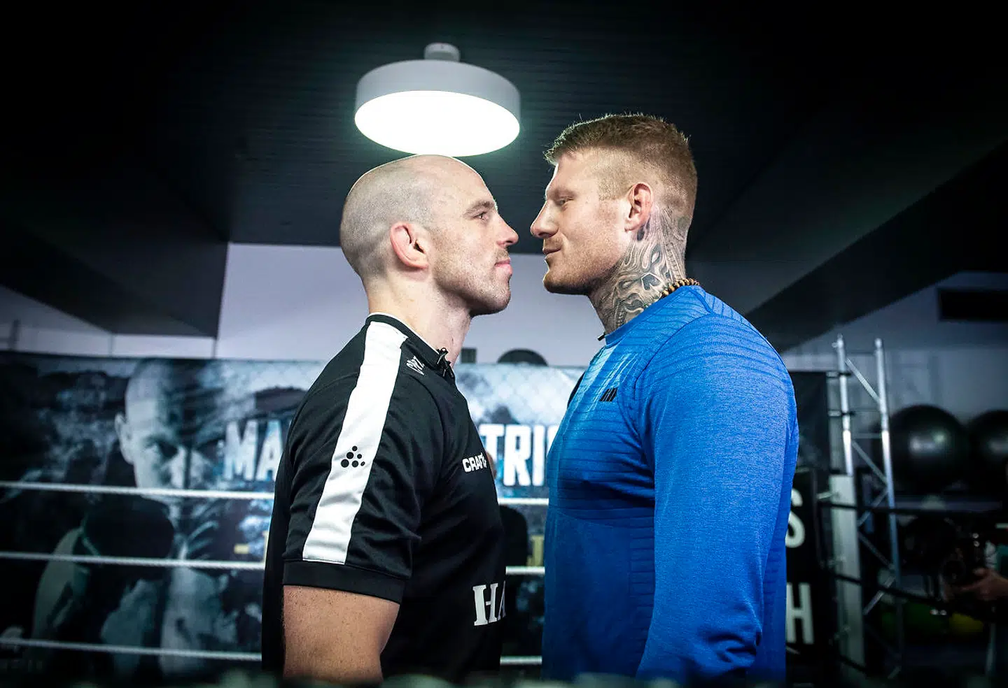 Team Olympian til Open Workout med Mark O. Madsen og Patrick Nielsen fotograferet den 4. juni 2019 forud for Olympian Fight Night i K.B. Hallen lørdag d. 8. juni. Bokseren Patrick Nielsen skal forsøge sig i MMA lørdag, hvor han i sin debutkamp møder den tidligere bryder og nu professionelle MMA-kæmper Mark O. Madsen. Det skriver Ritzau, fredag den 7. juni 2019.. (Foto: Liselotte Sabroe/Ritzau Scanpix)