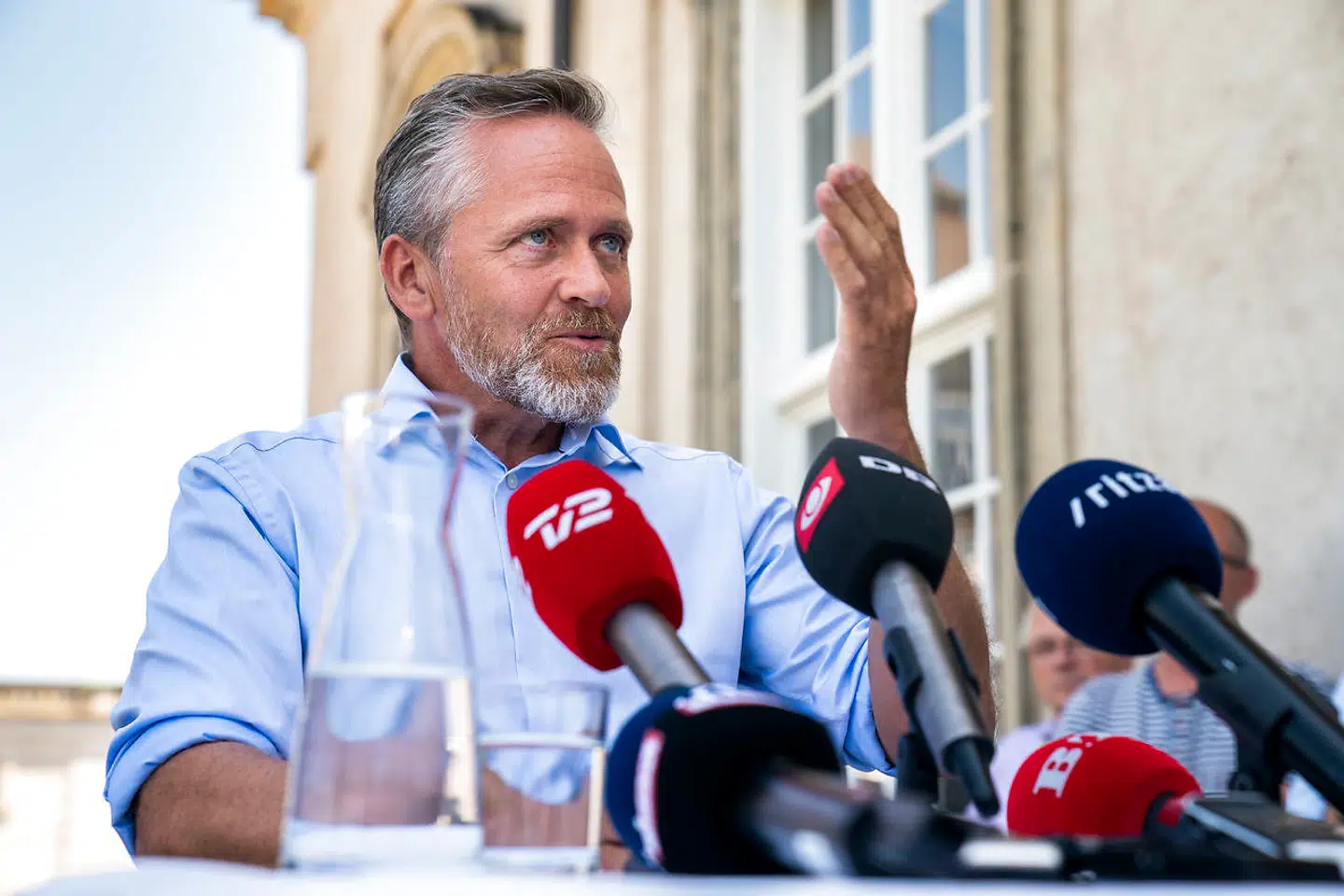 Liberal Alliance holder pressemøde. Liberal Alliances Anders Samuelsen holder pressemøde på Christiansborg vedrørende sin afgang som formand og sit exit fra politik, torsdag den 6. juni 2019. (Foto: Martin Sylvest/Ritzau Scanpix 2019)