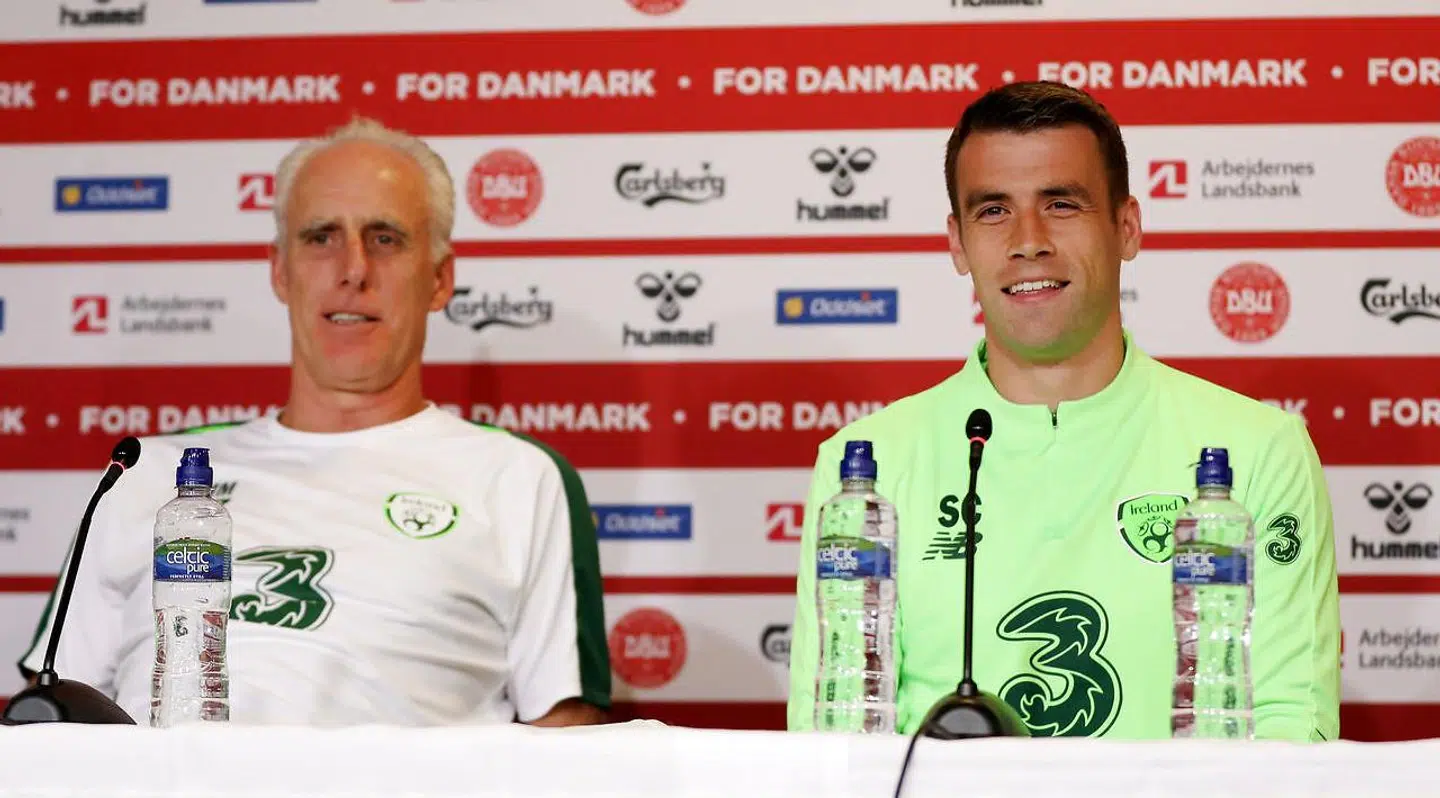 Mick McCarthy og Seamus Coleman.