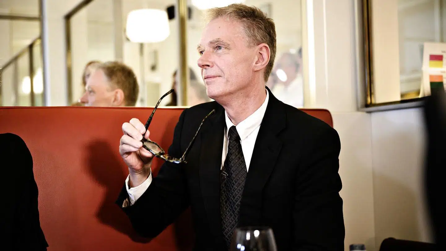 Klaus Riskær Pedersen under valgfesten hos Partiet Klaus Riskær Pedersen på Christiansborg i København under folketingsvalget 2019.