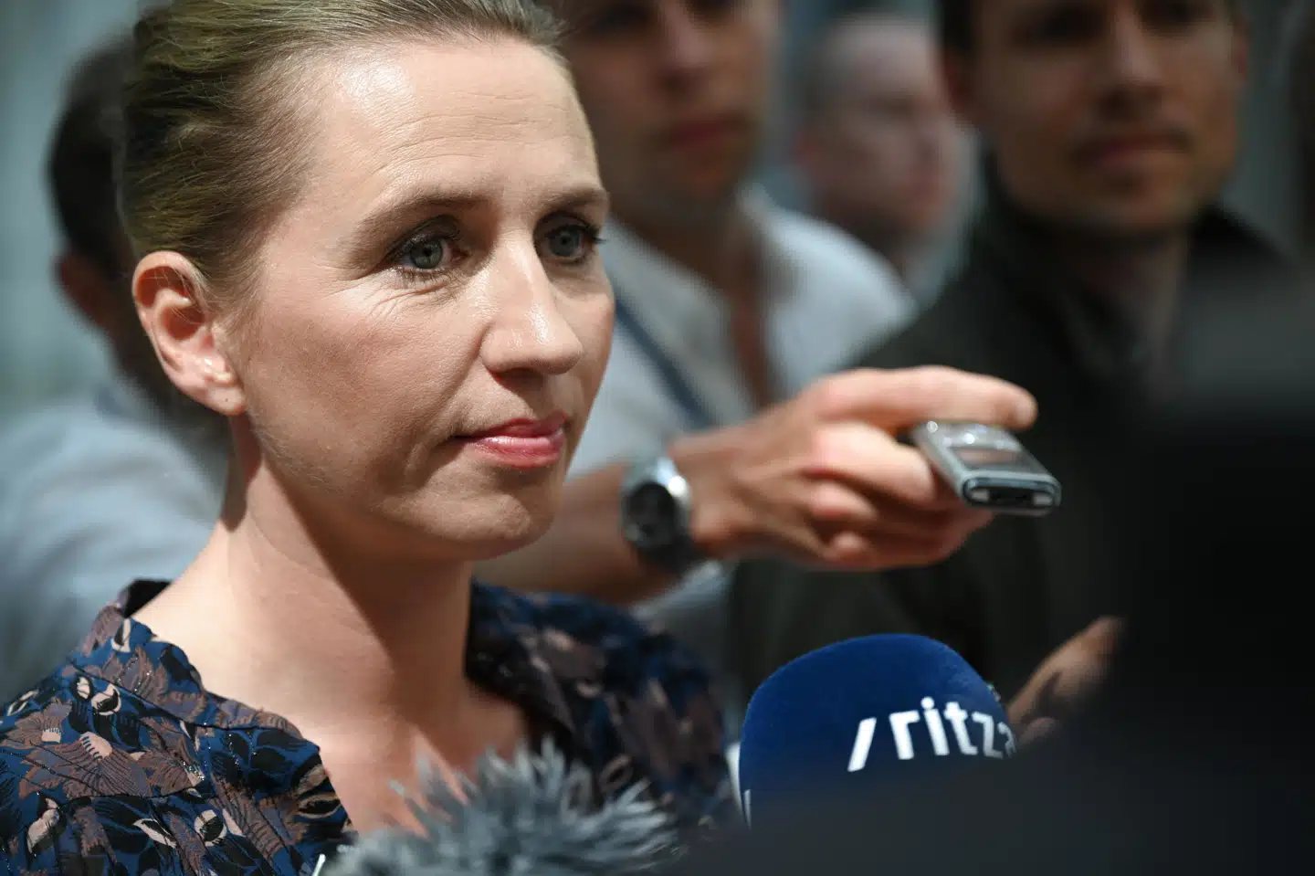 Mette Frederiksen ved Publicistklubben, der torsdag inviterer til klassikeren:'DAGEN DERPÅ', hvor partilederne møder hinanden efter Folketingsvalget i Industriens Hus i København. Philip Davali/Ritzau Scanpix