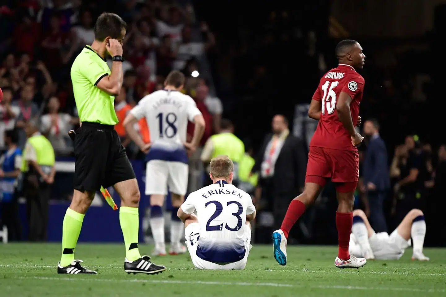 Skuffelsen var stor hos Christian Eriksen, efter de i finalen i Madrid tabte 2-0 til Liverpool.
