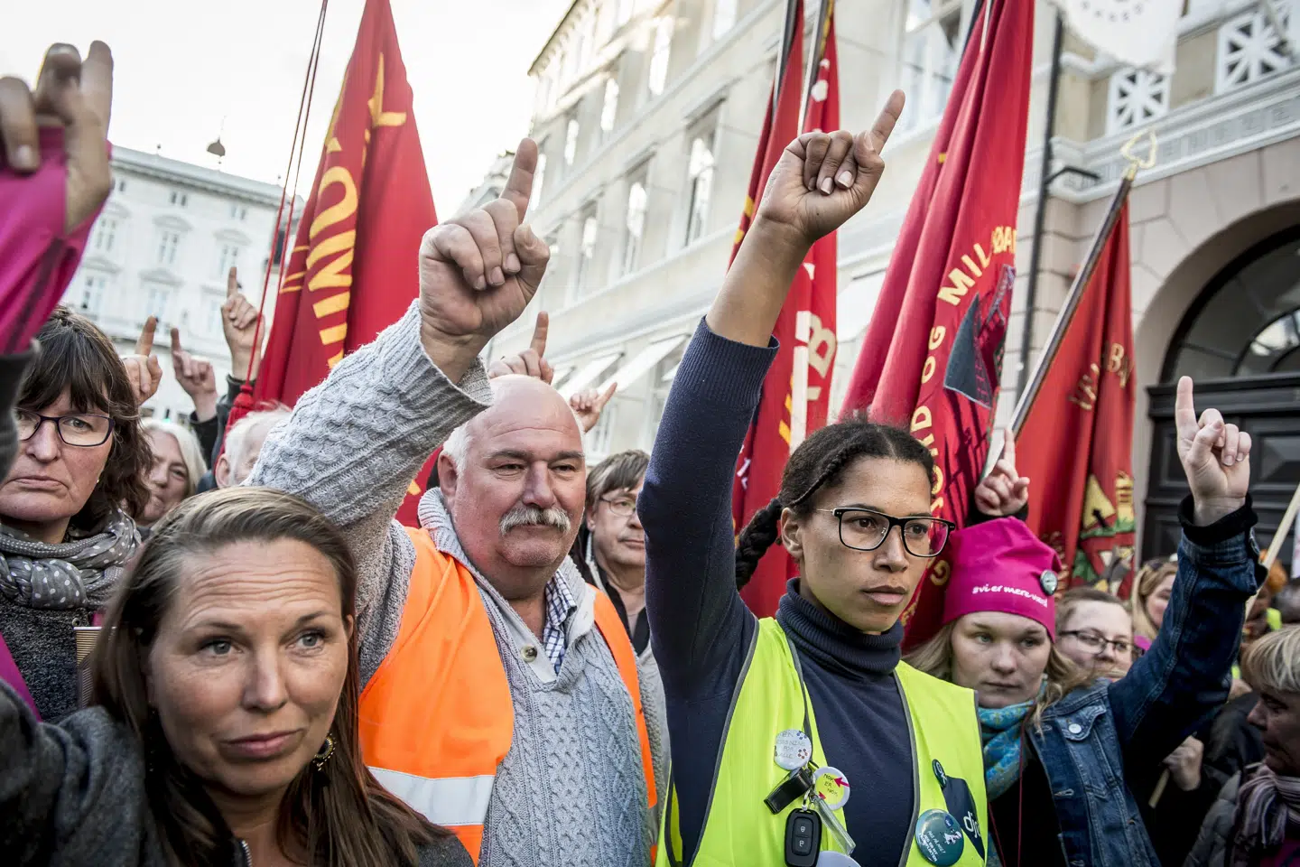 Danmarks største fagforening, 3F, fik i 2018 to påbud af Arbejdstilsynet på grund af dårligt arbejdsmiljø. Personerne på billedet har intet med påbuddene at gøre. (Arkivfoto) Mads Claus Rasmussen/Ritzau Scanpix