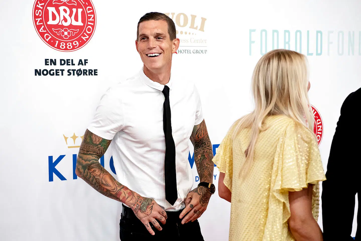 Daniel Agger ved Fodboldfondens Velgørenhedsgalla 2019.