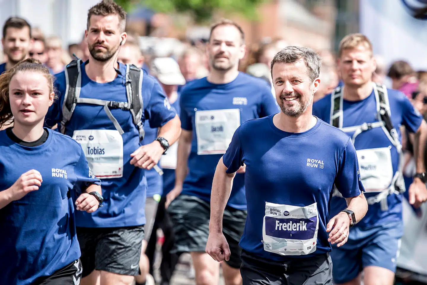 (ARKIV) Kronprins Frederik løber Royal Run i Aarhus, mandag den 21. maj 2018. Kronprinsen er udskrevet fra Rigshospitalet efter diskusprolapsoperation. Officielle aktiviteter er aflyst.. (Foto: Mads Claus Rasmussen/Ritzau Scanpix)