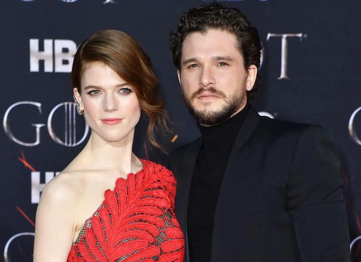 Her ses Rose Leslie og Jon Snow. Parret blev gift i 2018 og mødte hinanden under optagelserne på den populære HBO-serie. (Photo by Angela Weiss / AFP)