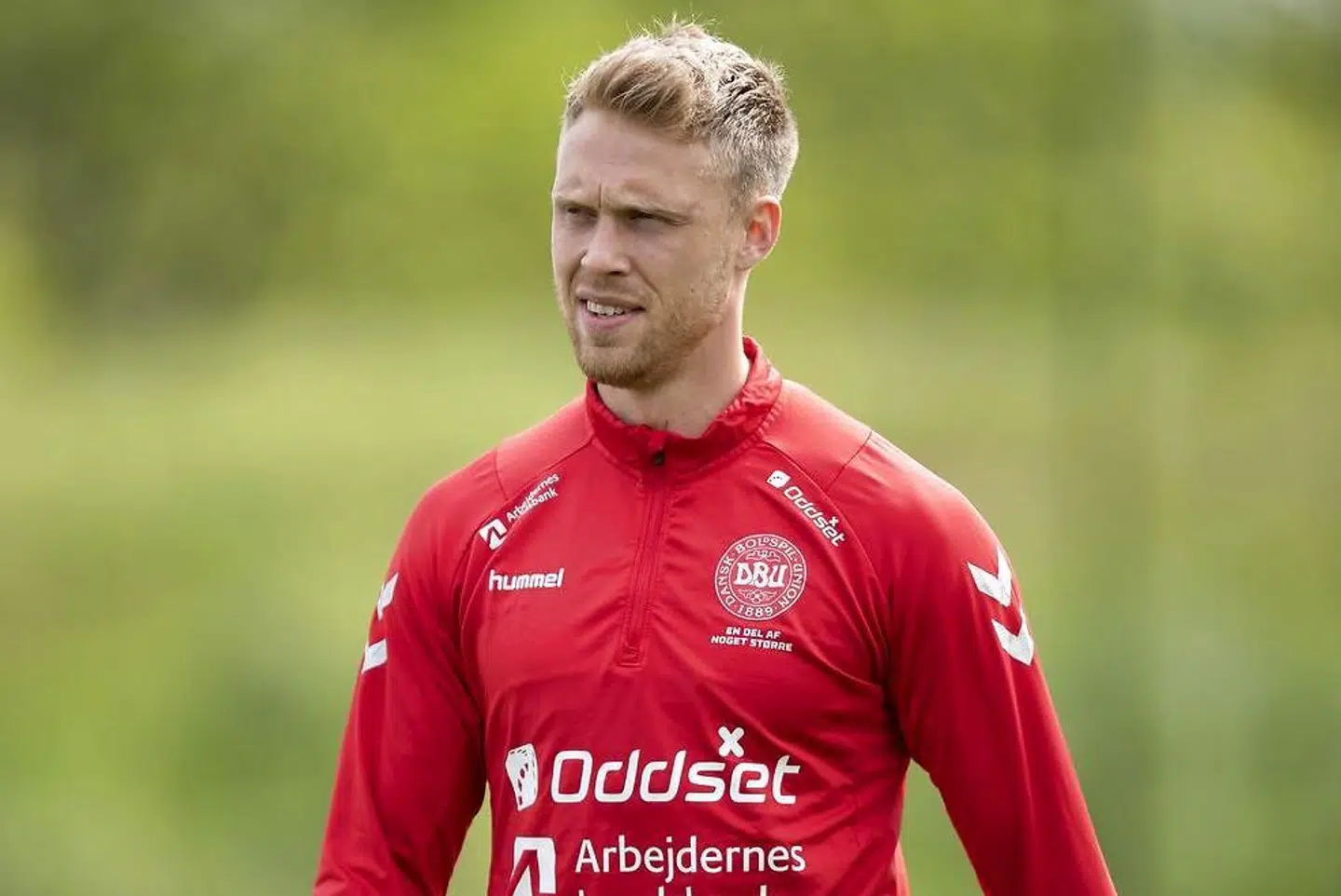 Nicolai Jørgensen Fodboldlandsholdet træner på Brøndby Stadion før EM kvalifikationskampene mod Irland og Georgien, tirsdag den 28. maj 2019.