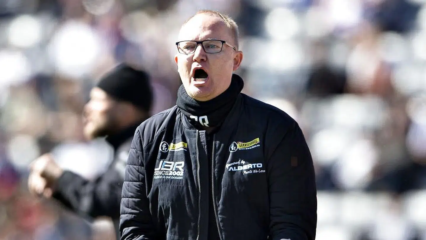 SønderjyskEs træner Glen Riddersholm under Superligakampen mellem AGF og SønderjyskE på Ceres Park i Aarhus , torsdag 18. april 2019.. (Foto: Henning Bagger/Ritzau Scanpix)