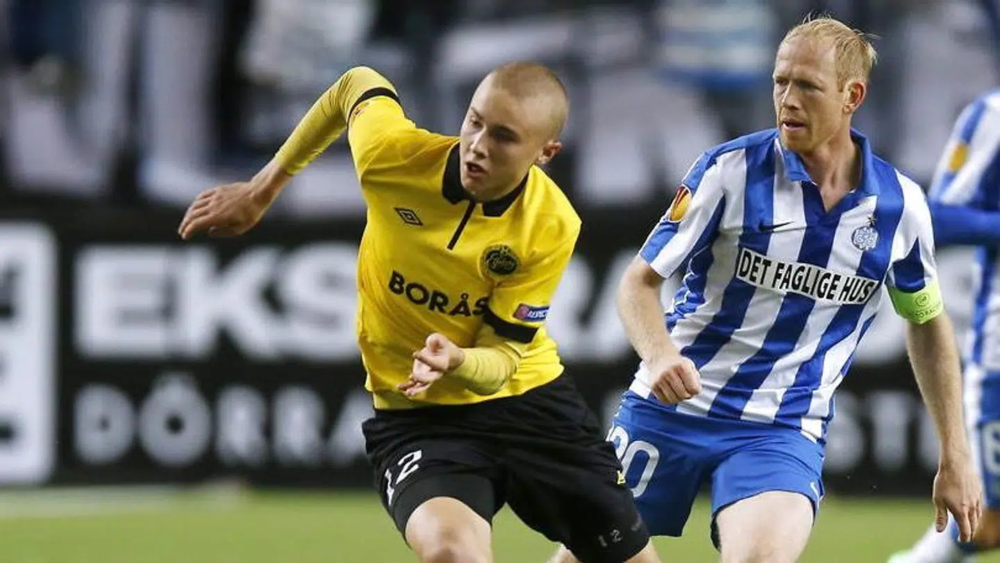 Sebastian Holmén i aktion for Elfsborg.