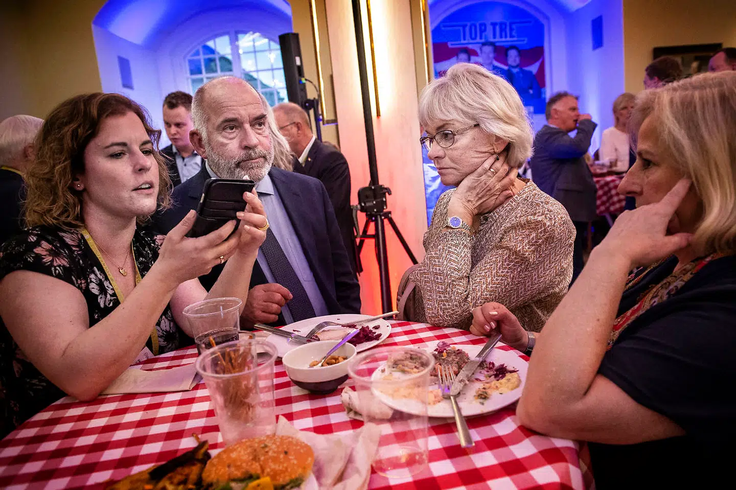 Valgfesten hos DF (Dansk Folkeparti) med Pia Kjærsgaard og Søren Espersen på Christiansborg i København under Europa-Parlamentsvalget 2019, søndag den 26. maj 2019.